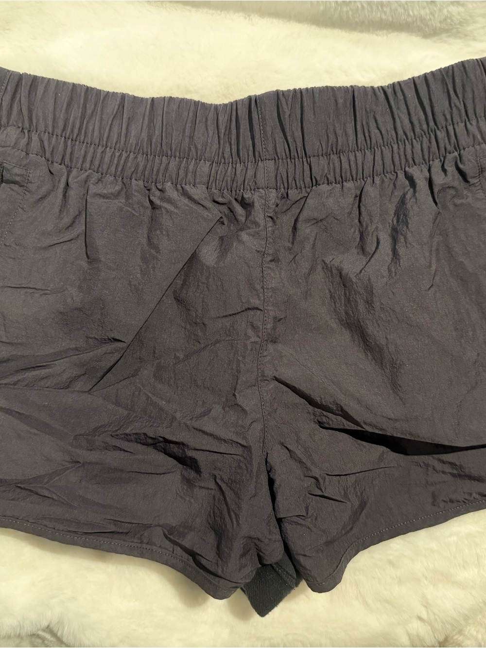 Fabletics Dark Gray Athletic Elastic-Waist Shorts
